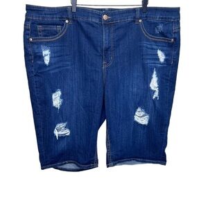 Melissa McCarthy Distressed Bermuda Shorts Size 28